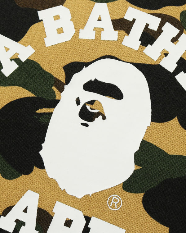 Pánské Mikiny S Kapucí Bape 1st Camo College Hnědožlutý | 58143IGMD