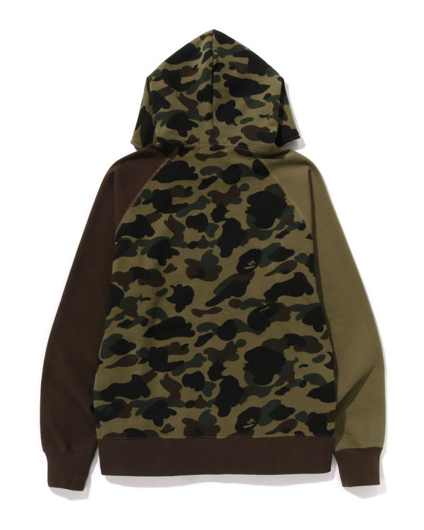 Pánské Mikiny S Kapucí Bape 1st Camo Crazy College Full Zip Zelene | 76129EPIQ
