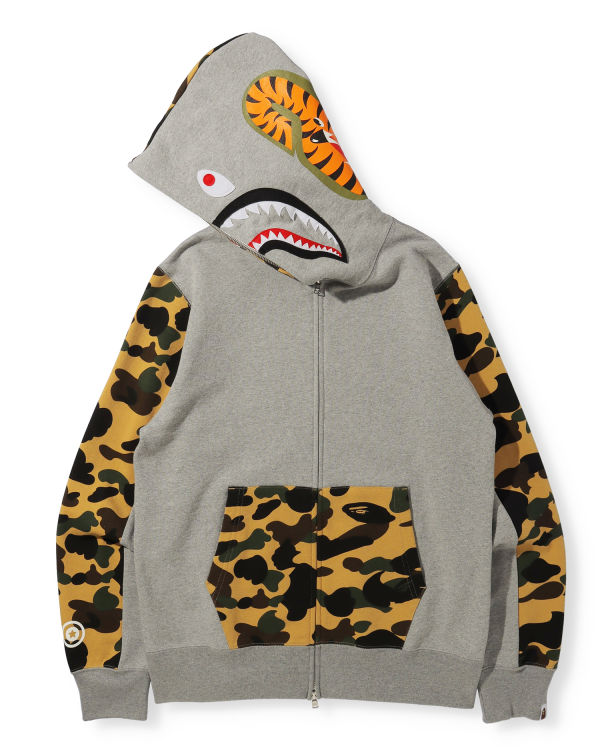 Pánské Mikiny S Kapucí Bape 1st Camo Shark Full Zip Šedé | 85392SRAO