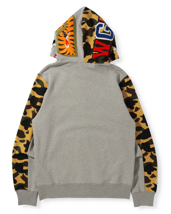 Pánské Mikiny S Kapucí Bape 1st Camo Shark Full Zip Šedé | 85392SRAO