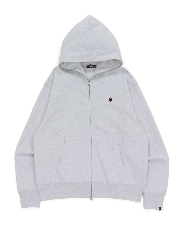 Pánské Mikiny S Kapucí Bape Ape Head One Point Relaxed hooded Světle Šedé | 30867FRCJ