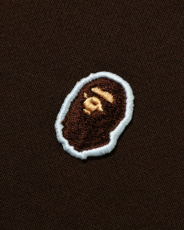 Pánské Mikiny S Kapucí Bape Ape Head One Point Relaxed Fit Pullover Hnědé | 96043OJDU