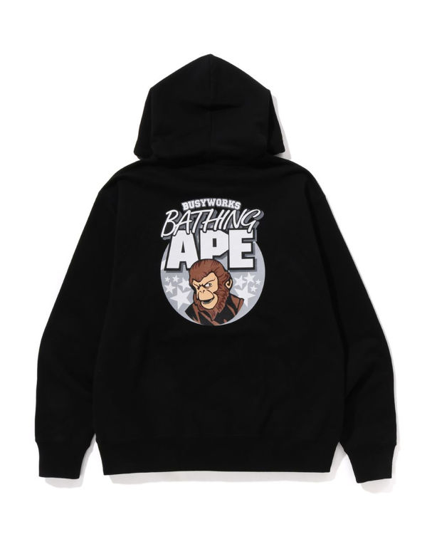 Pánské Mikiny S Kapucí Bape Ape Relaxed Fit Pullover Černé | 69107CSFU
