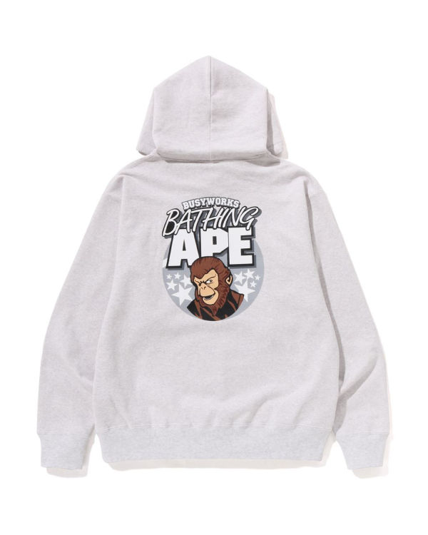 Pánské Mikiny S Kapucí Bape Ape Relaxed Fit Pullover Šedé | 93405QMAT