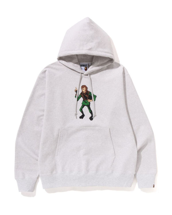 Pánské Mikiny S Kapucí Bape Ape Relaxed Fit Pullover Šedé | 93405QMAT