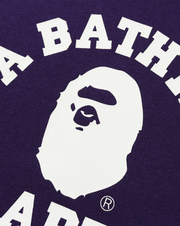 Pánské Mikiny S Kapucí Bape College Fialové | 23504FBMT