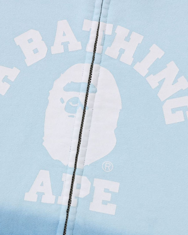 Pánské Mikiny S Kapucí Bape College Gradation Relaxed Fit Full Zip Blankyt | 25398ZGIU