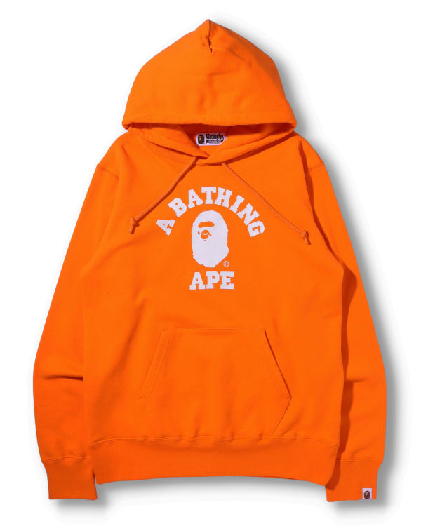 Pánské Mikiny S Kapucí Bape College Pullover Oranžové | 24791RLMZ