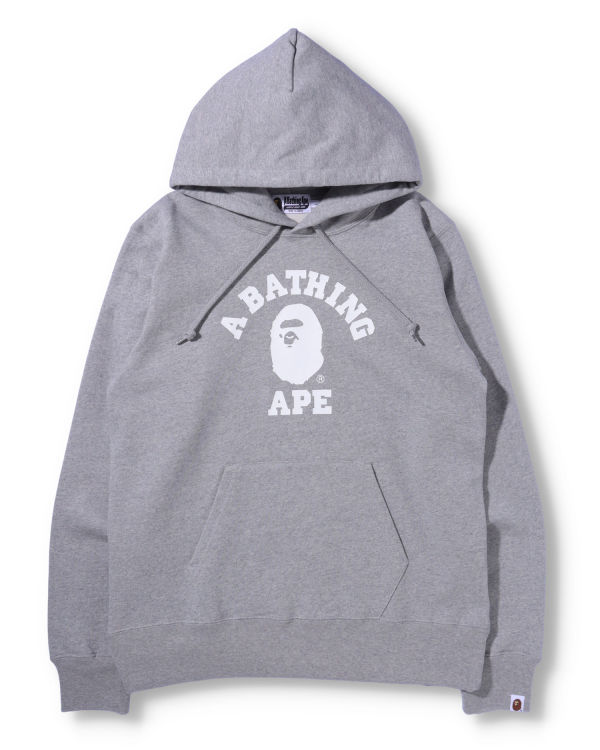 Pánské Mikiny S Kapucí Bape College Pullover Šedé | 67041CDAB