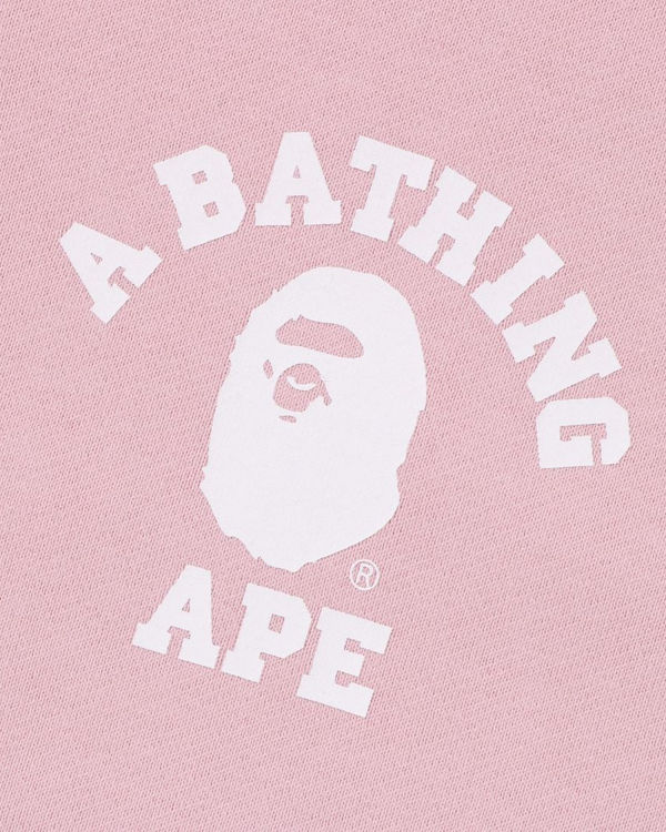 Pánské Mikiny S Kapucí Bape College Relaxed Fit Full Zip Růžové | 76025YUIK