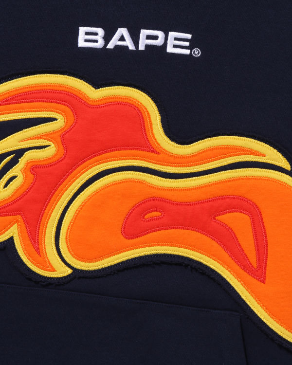 Pánské Mikiny S Kapucí Bape Cutting ABC Camo Thermography Relaxed Fit Pullover Tmavě Blankyt Blankyt | 18470MSAF