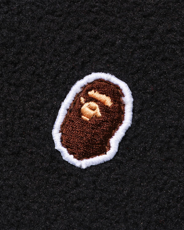 Pánské Mikiny S Kapucí Bape Fleece one point zip Černé | 57018SXBE
