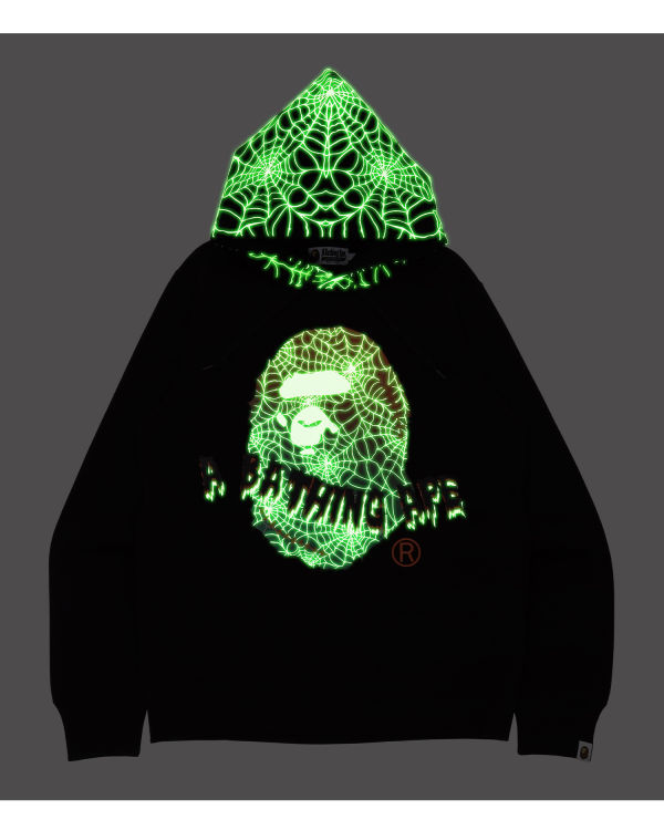 Pánské Mikiny S Kapucí Bape Halloween Ape Head Glow In The Dark Pullover Černé | 40286VXNL