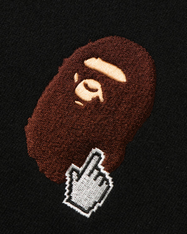 Pánské Mikiny S Kapucí Bape Online full zip Černé | 05496KHRJ