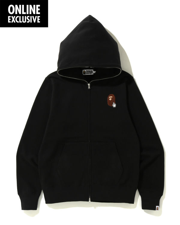Pánské Mikiny S Kapucí Bape Online full zip Černé | 05496KHRJ