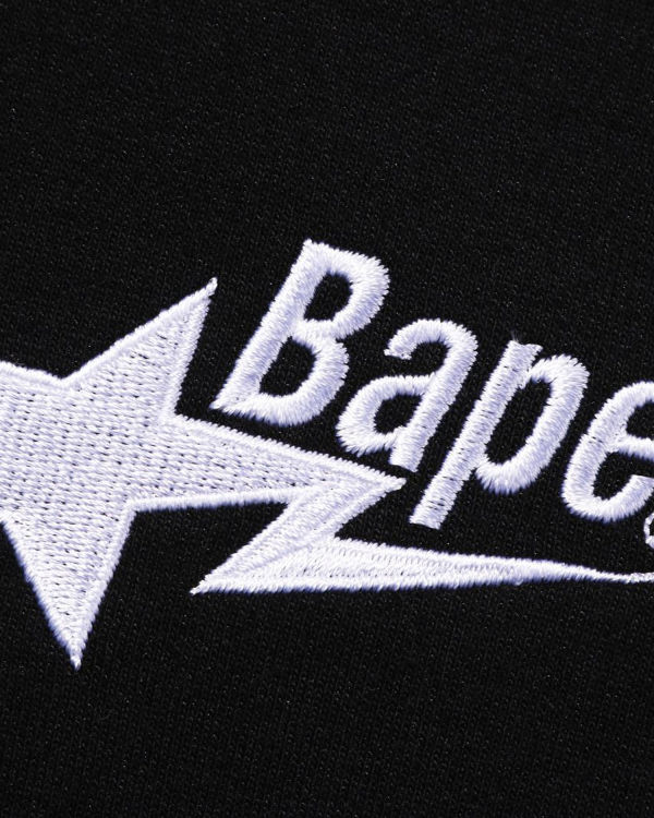 Pánské Mikiny S Kapucí Bape STA Logo Relaxed Fit Pullover Černé | 61809YRJG