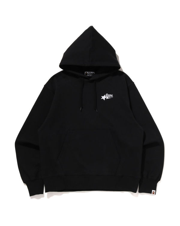 Pánské Mikiny S Kapucí Bape STA Logo Relaxed Fit Pullover Černé | 61809YRJG