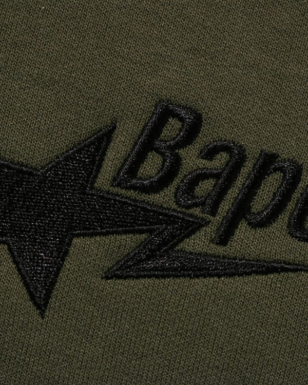 Pánské Mikiny S Kapucí Bape STA Logo Relaxed Fit Pullover Zelene | 94568ZWNM