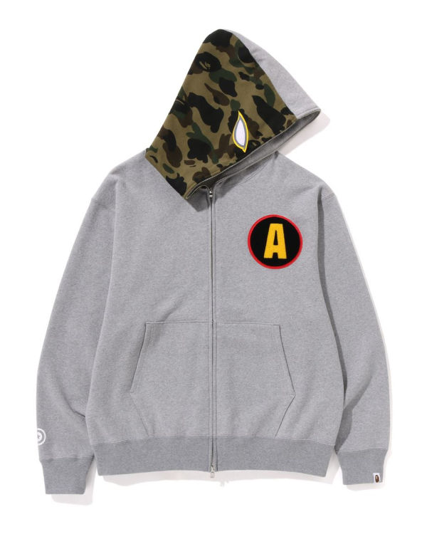Pánské Mikiny S Kapucí Bape Shadow Relaxed Fit Full Zip Šedé | 26904YECD