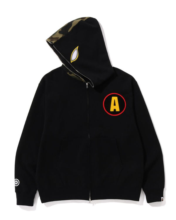 Pánské Mikiny S Kapucí Bape Shadow Relaxed Fit Full Zip Černé | 76129MYEJ