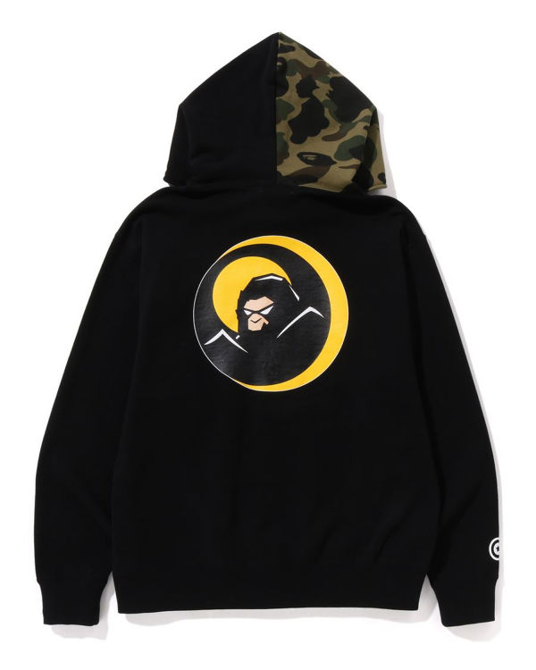Pánské Mikiny S Kapucí Bape Shadow Relaxed Fit Full Zip Černé | 76129MYEJ