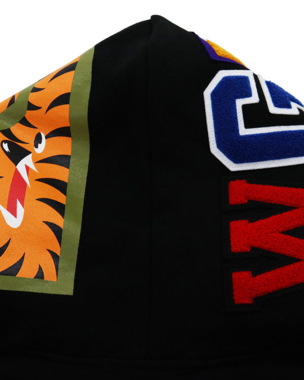 Pánské Mikiny S Kapucí Bape Shark Inside Tiger Pullover Černé | 06514BDXO