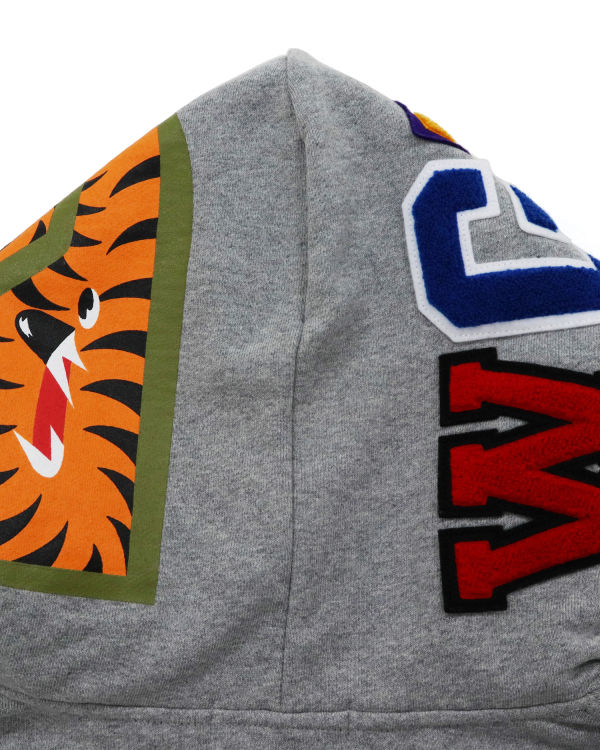 Pánské Mikiny S Kapucí Bape Shark Inside Tiger Pullover Šedé | 76231WSNH