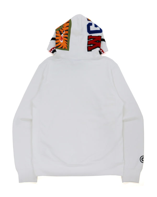 Pánské Mikiny S Kapucí Bape Shark Inside Tiger Pullover Bílé | 94810LNUP