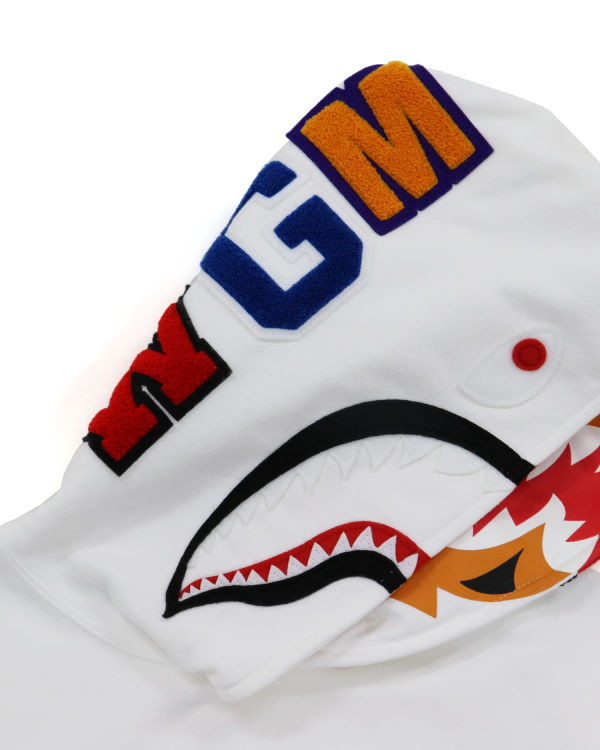Pánské Mikiny S Kapucí Bape Shark Inside Tiger Pullover Bílé | 94810LNUP