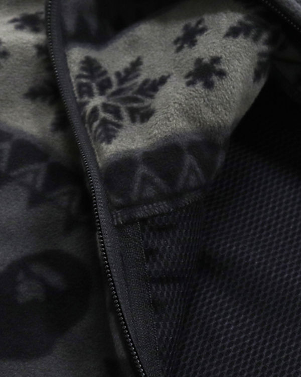 Pánské Mikiny S Kapucí Bape Snow Pattern Relaxed Fit Full Zip Černé | 56092ATZC