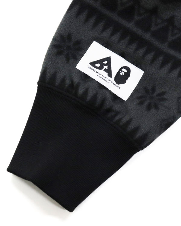 Pánské Mikiny S Kapucí Bape Snow Pattern Relaxed Fit Full Zip Černé | 56092ATZC