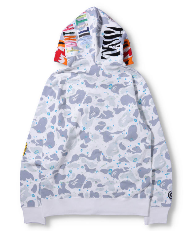 Pánské Mikiny S Kapucí Bape Space Camo Tiger Full Zip Bílé | 16047GDVM