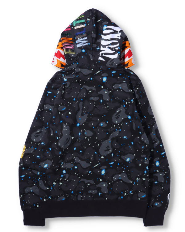 Pánské Mikiny S Kapucí Bape Space Camo Tiger Full Zip Černé | 45912OWHD