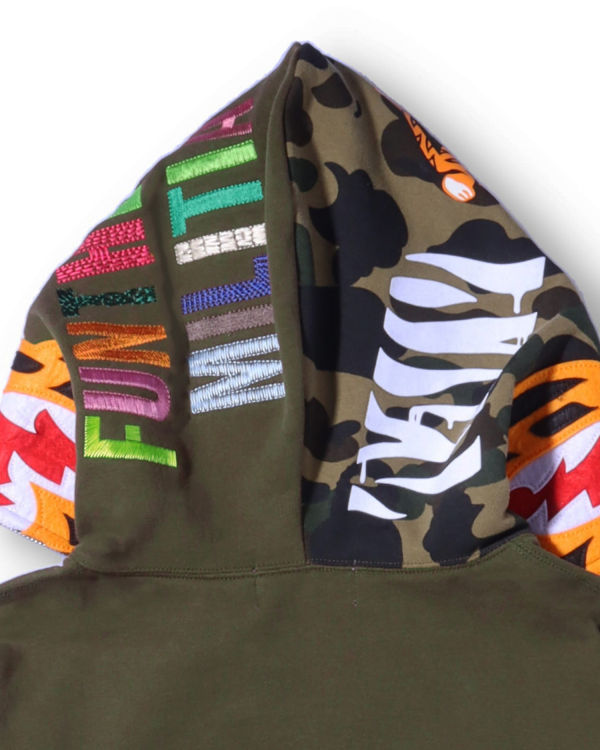 Pánské Mikiny S Kapucí Bape Tiger Full Zip Zelene | 45293YVPK