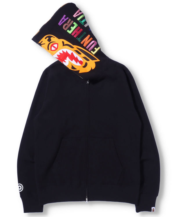 Pánské Mikiny S Kapucí Bape Tiger Full Zip Černé | 84625LDOI