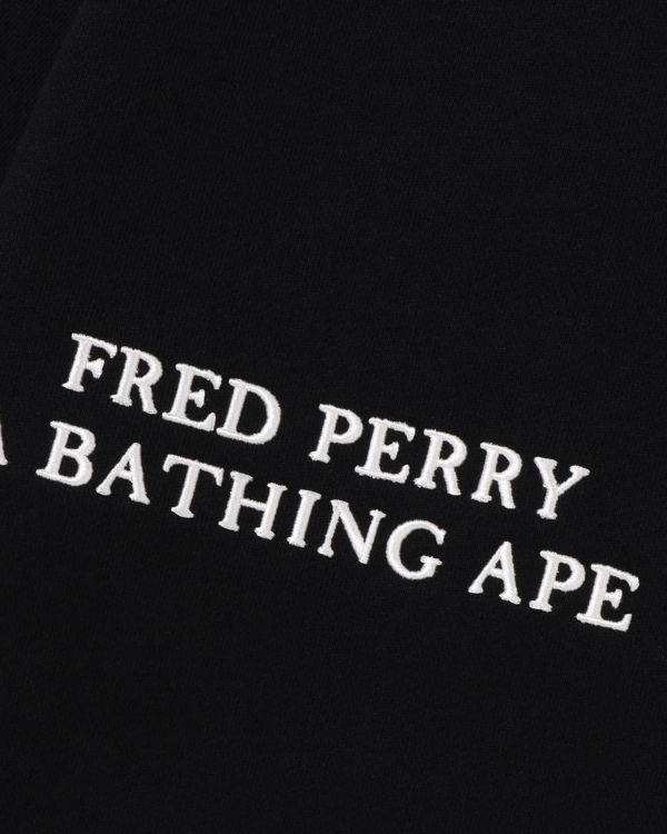 Pánské Mikiny S Kapucí Bape X Fred Perry Color Camo Zip Černé | 57602BYSC