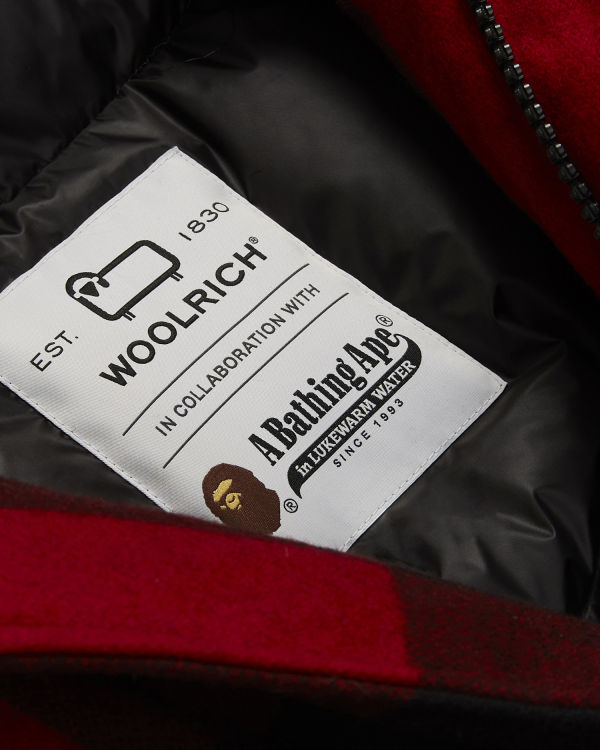 Pánské Parka Bape X Woolrich Arctic Světle Červené | 47185BCJQ