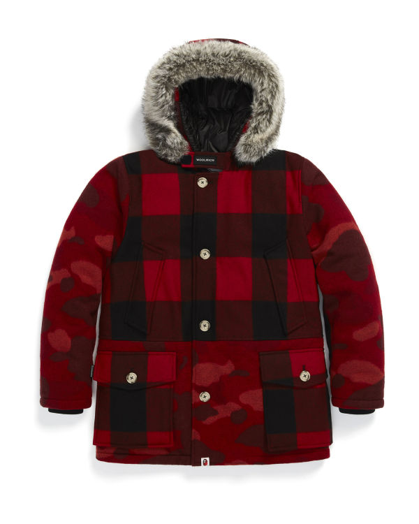 Pánské Parka Bape X Woolrich Arctic Světle Červené | 47185BCJQ