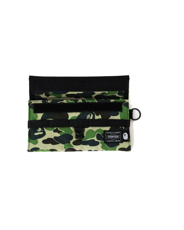 Pánské Peněženky Bape Porter ABC Camo Long Zelene | 06398ZVAD