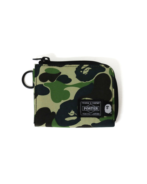 Pánské Peněženky Bape Porter ABC Camo Mini Zelene | 48320MPNE