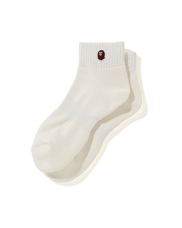 Pánské Ponožky Bape Ape Head One Point Ankle Bílé | 10726ICYK