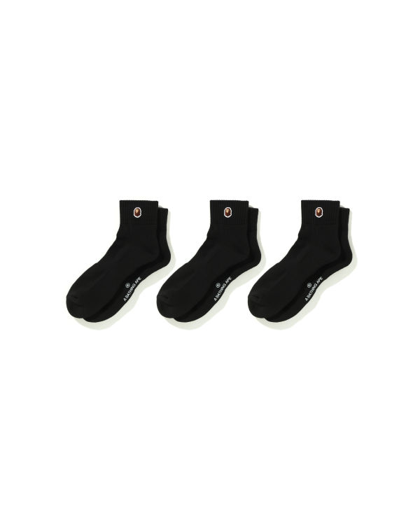 Pánské Ponožky Bape Ape Head One Point Ankle Černé | 47325JOPC