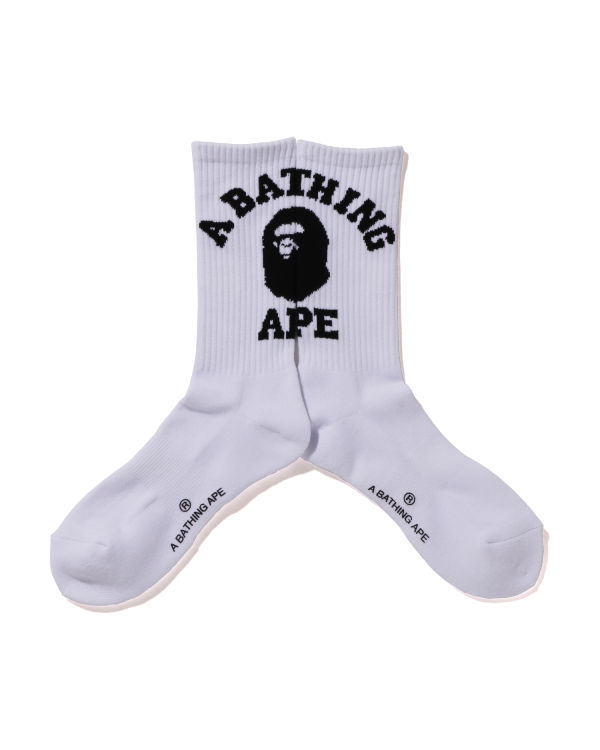 Pánské Ponožky Bape College Bílé | 23190XAOL