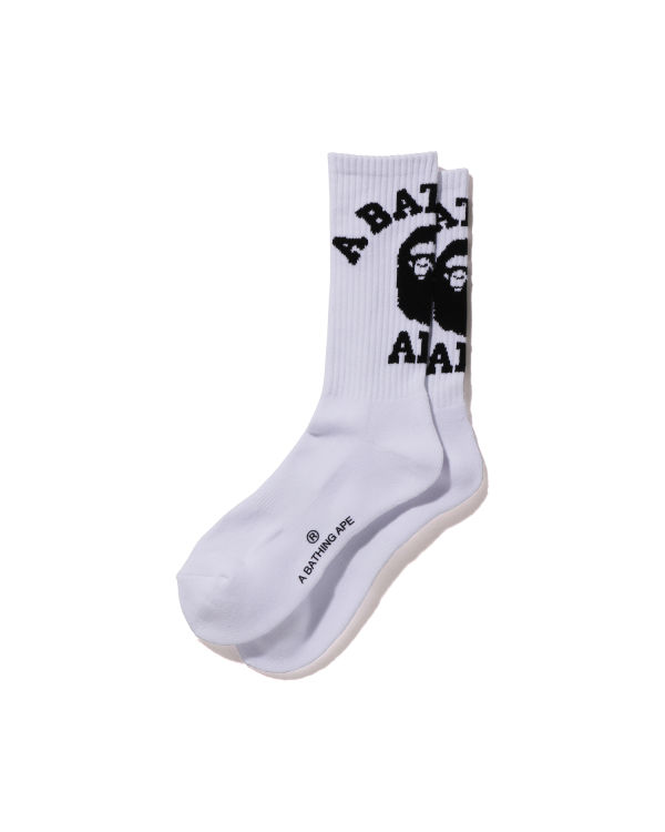 Pánské Ponožky Bape College Bílé | 23190XAOL