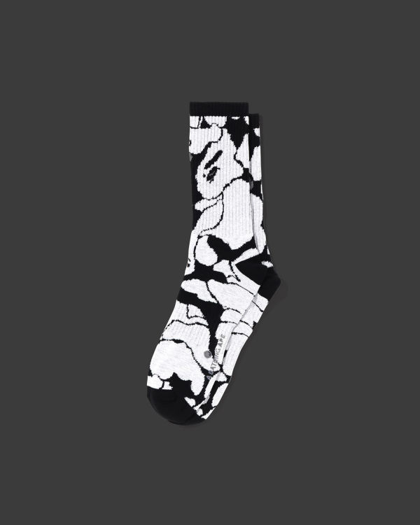 Pánské Ponožky Bape Reflective Camo Černé | 03495JWTM