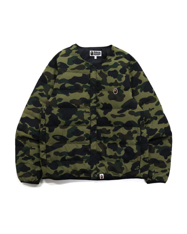 Pánské Péřové Bundy Bape 1st Camo Light Weight Zelene | 53126QISP