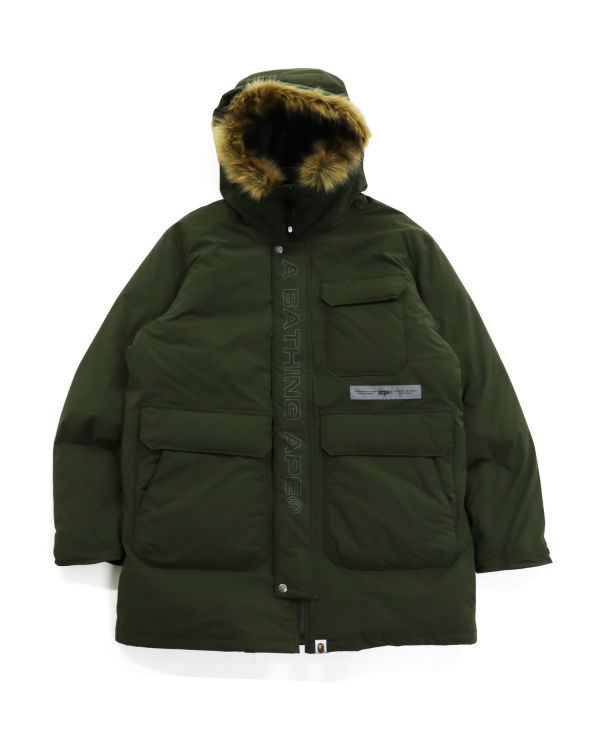 Pánské Péřové Bundy Bape Loose Fit Long Zelene | 47621HJNS