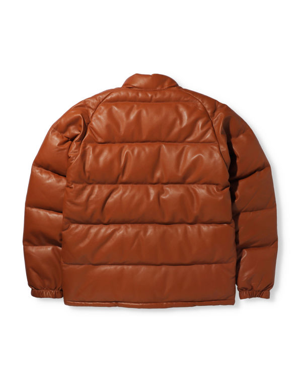 Pánské Péřové Bundy Bape Læder Classic Hnědé | 72591KFDV