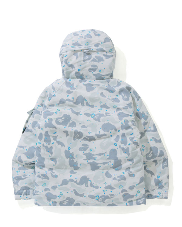 Pánské Péřové Bundy Bape Space Camo Military Loose Fit Bílé | 10498FLPK