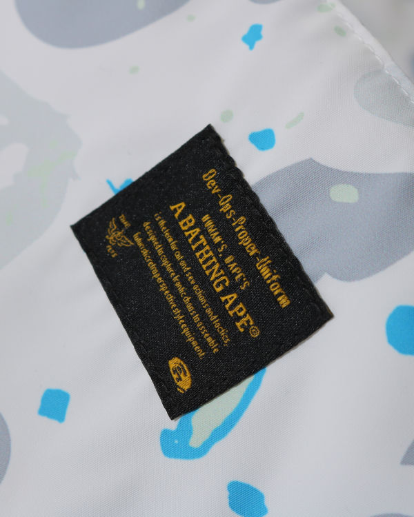 Pánské Péřové Bundy Bape Space Camo Military Loose Fit Bílé | 10498FLPK